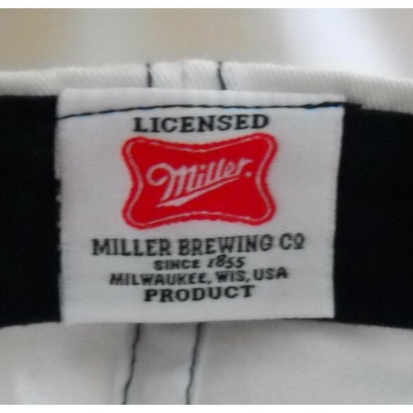 MILLER LITE Hat Cap Distressed Licensed Beer Logo White Cotton OSFA - Picture 5 of 5